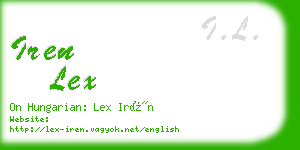 iren lex business card